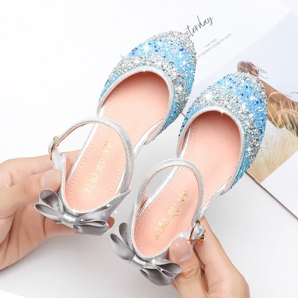 Giày công chúa cho bé gái 3-8 tuổi đính kim sa lấp lánh
