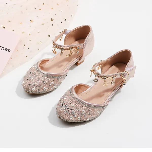 Giày công chúa cao gót cho bé gái kiểu búp bê xinh xắn - Hàng cao cấp