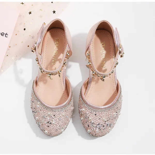 Giày công chúa cao gót cho bé gái kiểu búp bê xinh xắn - Hàng cao cấp