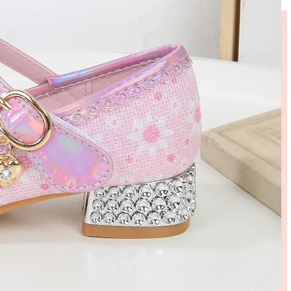 Giày công chúa cao gót siêu xinh cho bé gái 3-9 tuổi mẫu mới 2024