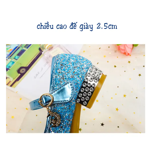Giày cao gót công chú Elsa mẫu mới siêu dễ thương cho bé gái