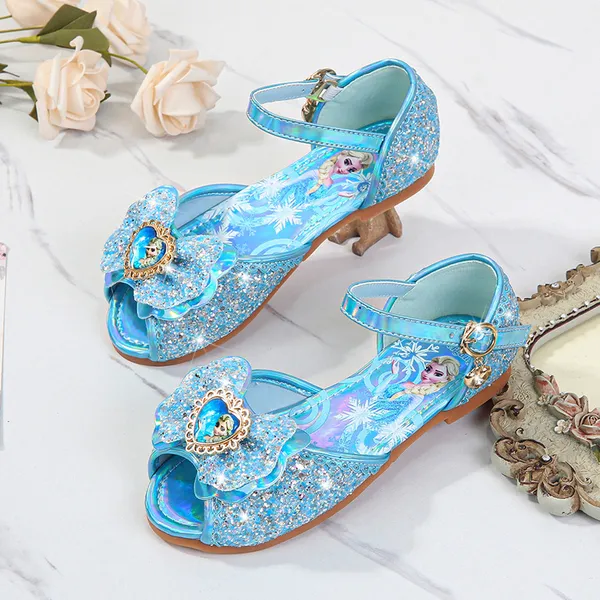 Giày công chúa Elsa cho bé gái 2-8 tuổi kiểu dáng sandal đi học, đi chơi (Elsa frozen shoes)