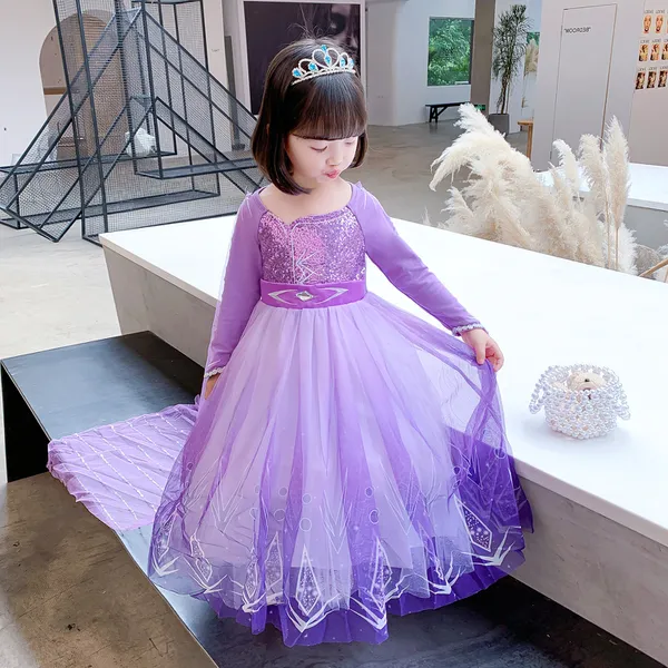 Đầm công chúa bé gái Elsa Frozen 2 mẫu siêu hot kèm tà dài