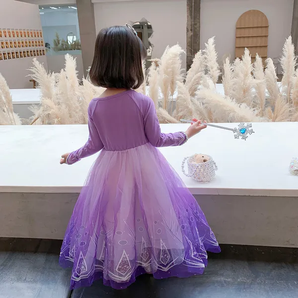 Đầm công chúa bé gái Elsa Frozen 2 mẫu siêu hot kèm tà dài