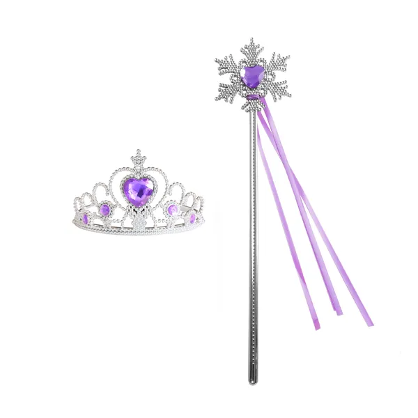 Váy Công chúa Tóc mây Rapunzel màu hồng tím cho bé gái