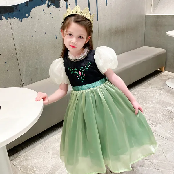 Váy công chúa Anna mẫu mới Cosplay Elsa Anna Girls