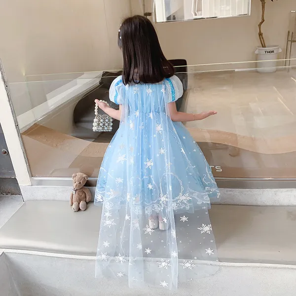 Đầm công chúa bé gái Elsa mẫu mới 2023 kèm tà dài siêu xinh