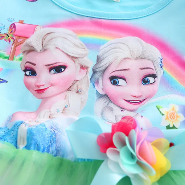 Váy công chúa Elsa cầu vồng cho bé gái - Elsa Frozen