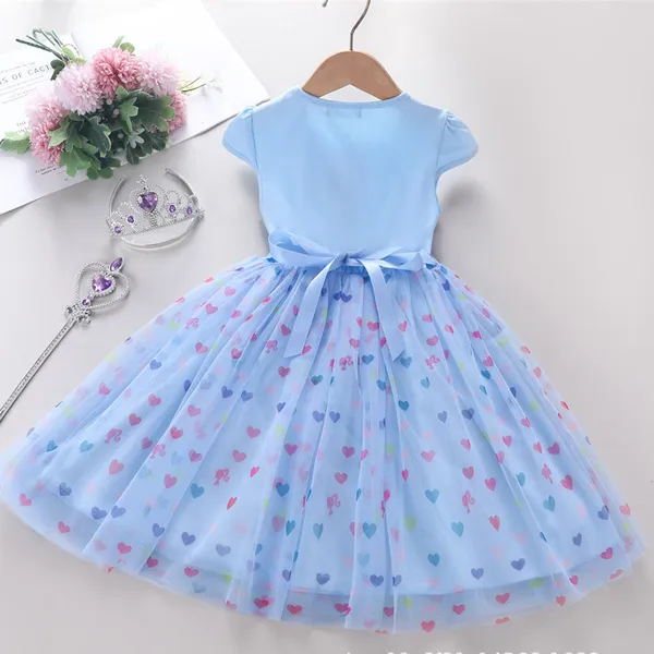 Váy đầm công chúa Elsa cho bé gái 3-7 tuổi đi học, đi chơi
