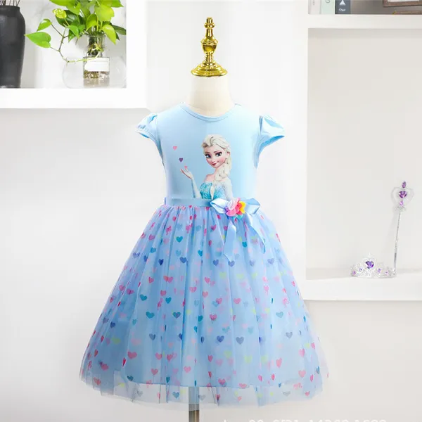 Váy đầm công chúa Elsa cho bé gái 3-7 tuổi đi học, đi chơi