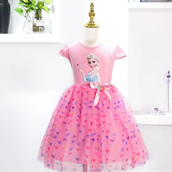 Váy đầm công chúa Elsa cho bé gái 3-7 tuổi đi học, đi chơi