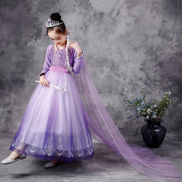 Đầm công chúa bé gái Elsa Frozen 2 mẫu siêu hot kèm tà dài