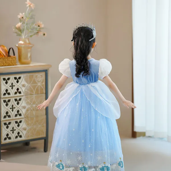 Đầm công chúa Elsa, váy cô bé lọ lem Cinderella cho bé gái 3-9 tuổi mẫu mới 2023