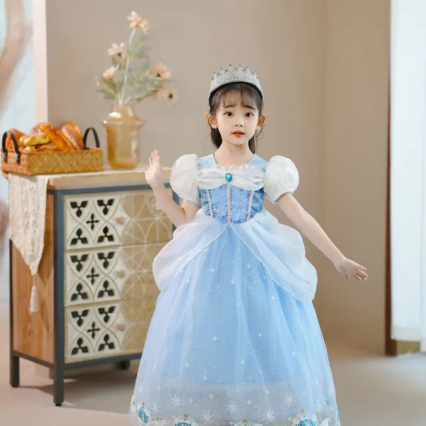 Đầm công chúa Elsa, váy cô bé lọ lem Cinderella cho bé gái 3-9 tuổi mẫu mới 2023