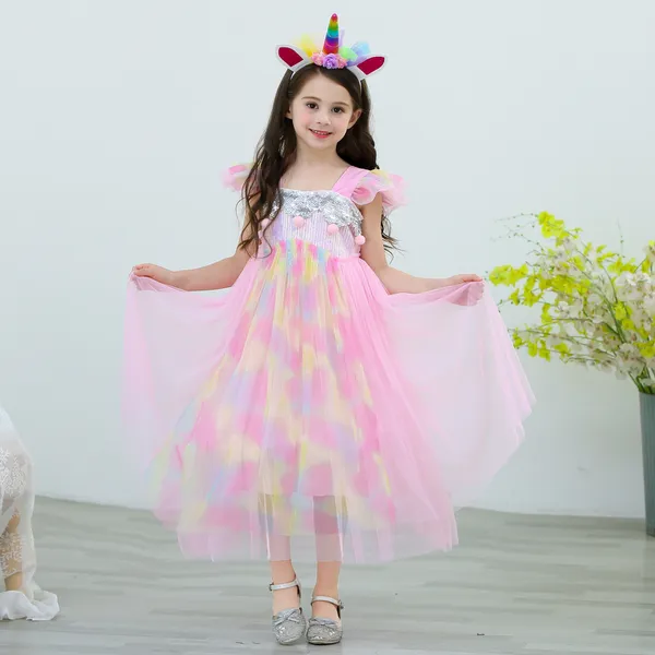 Váy đầm công chúa ngựa PONY cho bé gái 3-9 tuổi màu hồng xinh xắn