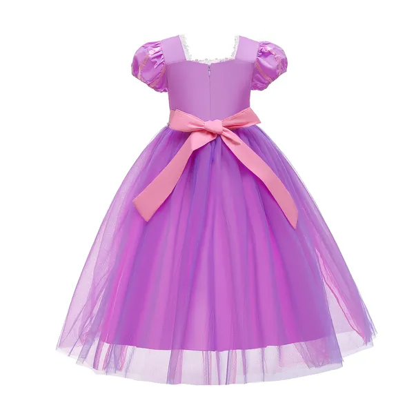 Váy Công chúa Tóc mây Rapunzel màu hồng tím cho bé gái