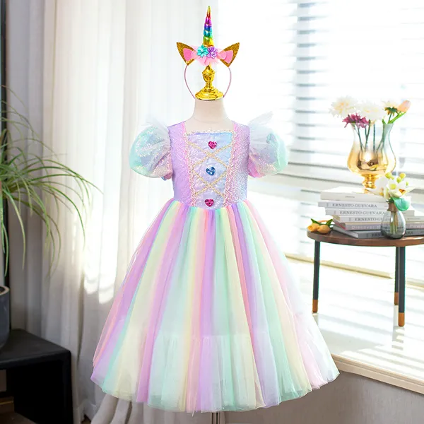Váy công chúa Pony cầu vồng cho bé  từ 3-9 tuổi