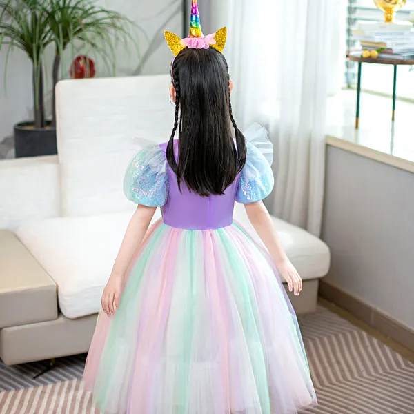 Váy công chúa Pony cầu vồng cho bé  từ 3-9 tuổi