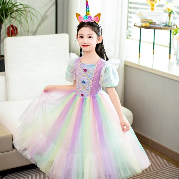 Váy công chúa Pony cầu vồng cho bé  từ 3-9 tuổi
