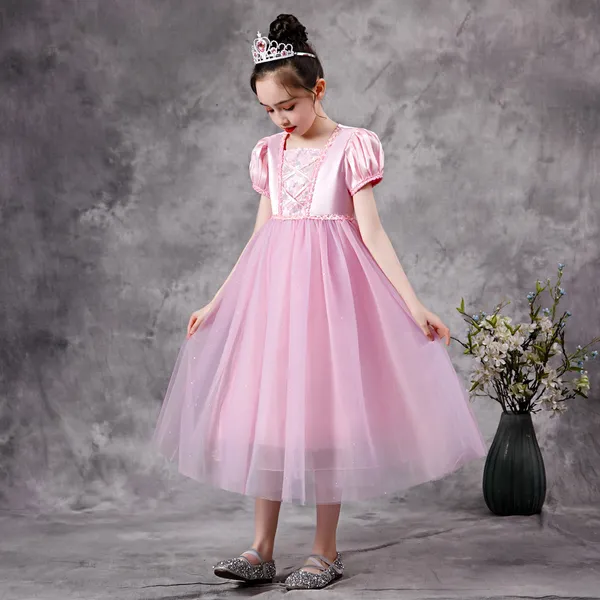 Váy Công chúa Aurora, công chúa Rapunzel màu hồng mẫu mới nhất 2024 Siêu dễ thương
