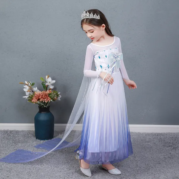 Váy Nữ hoàng Elsa tà dài  - Mẫu mới nhất 2020 (Frozen 2) SP CAO CẤP