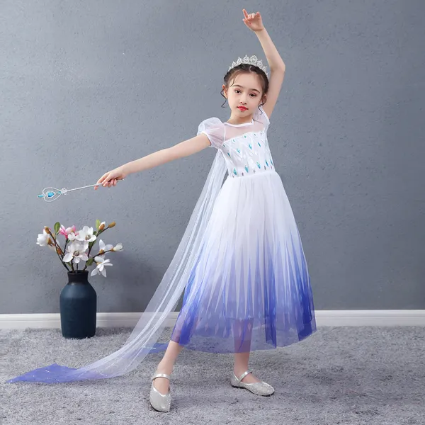 Váy Nữ hoàng Elsa Cosplay Elsa Anna Girls - Mẫu mới nhất 2020 (Frozen 2) Cho bé gái từ 4 -12 tuổi - EV17