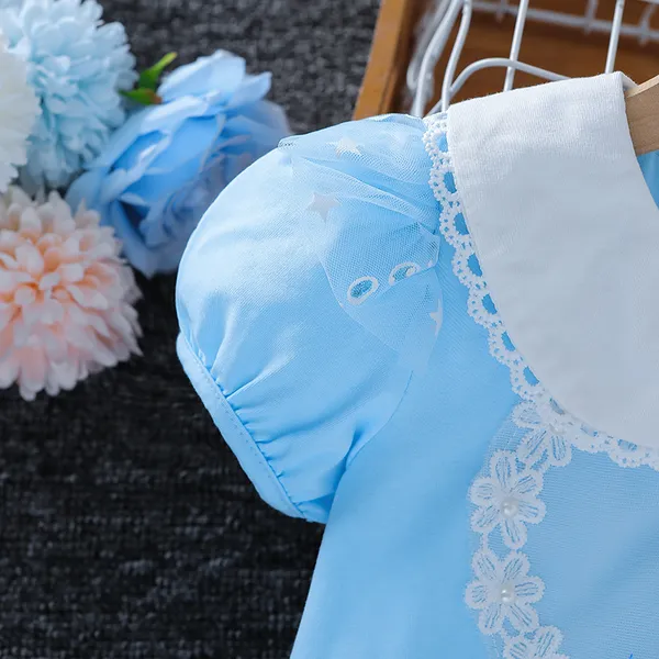 Váy elsa cho bé gái 3-9 tuổi xinh xắn với họa tiết công chúa elsa