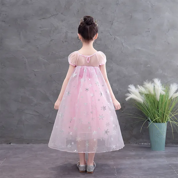 Váy elsa màu hồng siêu xinh cho bé - EV13