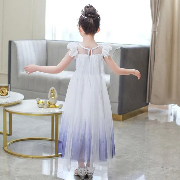 Váy đầm công chúa Elsa Màu tím siêu dễ thương - mẫu mới Elsa Frozen 2-2020 - EV12
