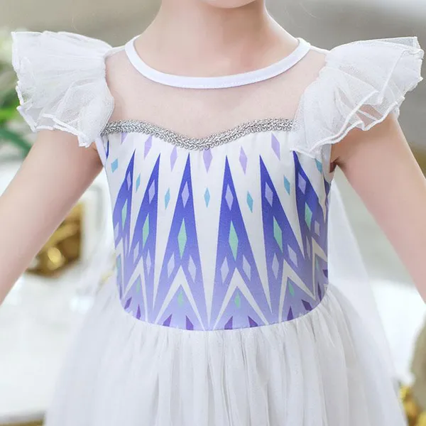 Váy đầm công chúa Elsa Màu tím siêu dễ thương - mẫu mới Elsa Frozen 2-2020 - EV12