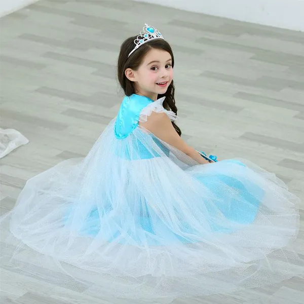 Váy elsa màu xanh mẫu mới nhất siêu lung linh EV14