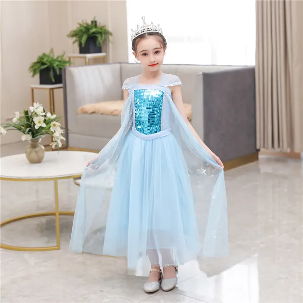 Đầm elsa tà dài màu xanh ngọc mẫu mới cao cấp 2020