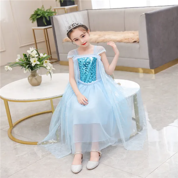 Đầm elsa tà dài màu xanh ngọc mẫu mới cao cấp 2020