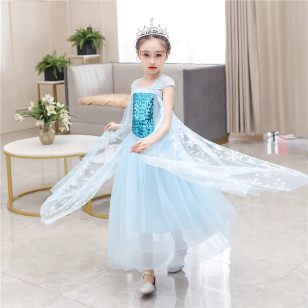 Đầm elsa tà dài màu xanh ngọc mẫu mới cao cấp 2020