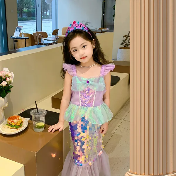 Bộ trang phục hoá trang NÀNG TIÊN CÁ ARIEL cho bé gái 3-8 tuổi 