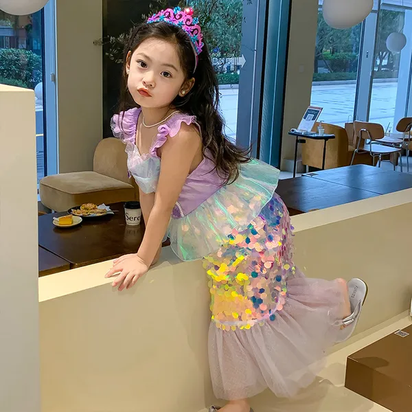 Bộ trang phục hoá trang NÀNG TIÊN CÁ ARIEL cho bé gái 3-8 tuổi 