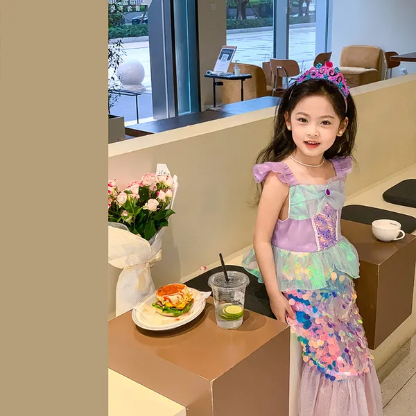 Bộ trang phục hoá trang NÀNG TIÊN CÁ ARIEL cho bé gái 3-8 tuổi 
