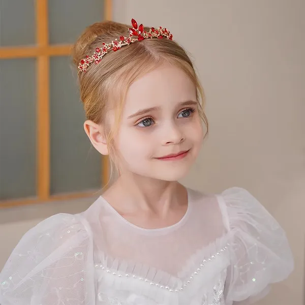 Vương miện màu đỏ công chúa siêu đáng yêu cho bé