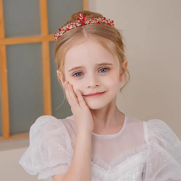 Vương miện màu đỏ công chúa siêu đáng yêu cho bé