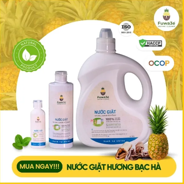 Nước giặt Fuwa3e (Hương bạc hà)