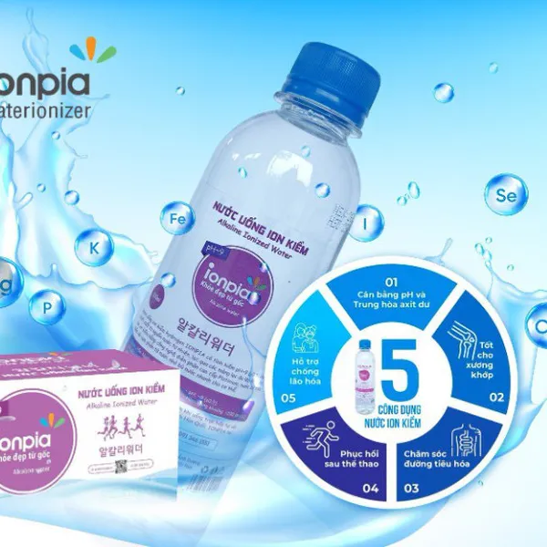 Nước kiềm IONPIA 9.0  - 330ml combo mua 5 thùng tặng 1 thùng