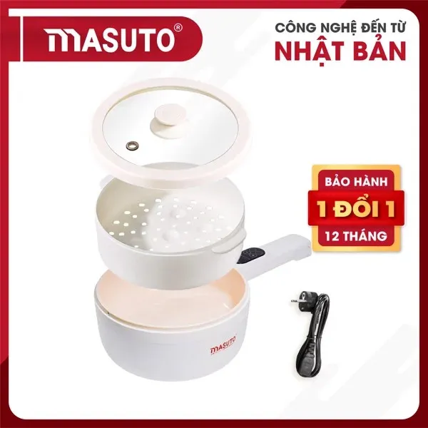 Nồi điện đa năng 2 tầng Masuto 6in 1 MS-FA18 ( phiên bản mới new 2023)