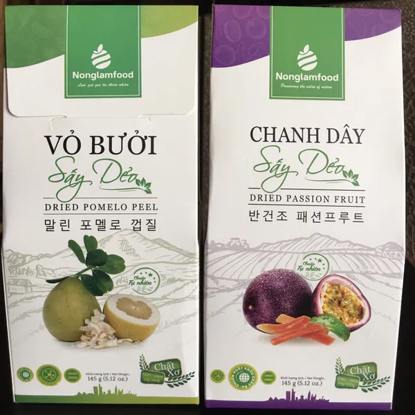 COMBO 2 HỘP CHANH DÂY SẤY DẺO + VỎ BƯỞI SẤY DẺO 