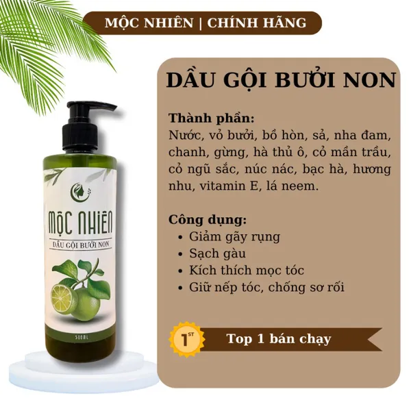 COMBO DẦU GỘI XẢ THẢO DƯỢC BƯỞI NON MỘC NHIÊN