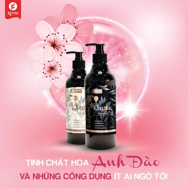 Combo cặp Dầu Gội và Dầu Xả Kerina K5 Floral Phục hồi