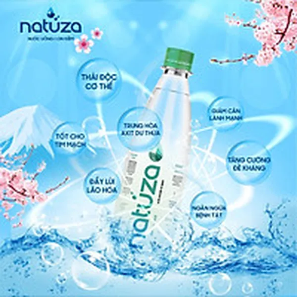Nước đóng chai ion kiềm tự nhiên Natuza pH 7,5