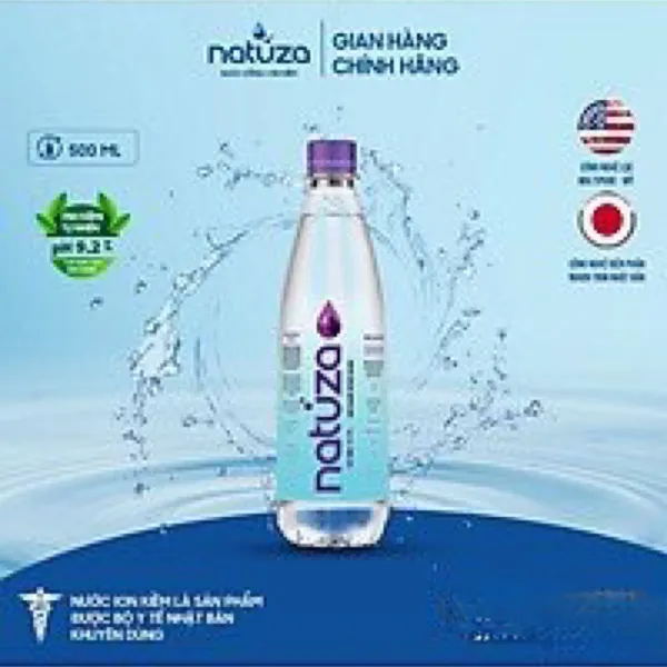Nước đóng chai ion kiềm trẻ hoá tự nhiên Natuza pH 9,2