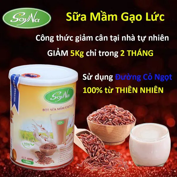 Sữa mầm gạo lứt giảm cân Soyna 400GR