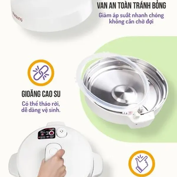 Nồi cơm áp suất 5L Masuto MSPC05 - 10 chức năng nấu