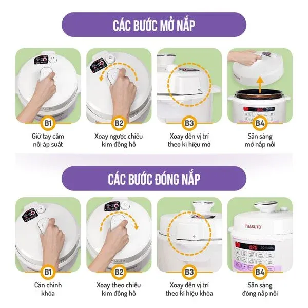 Nồi cơm áp suất 5L Masuto MSPC05 - 10 chức năng nấu